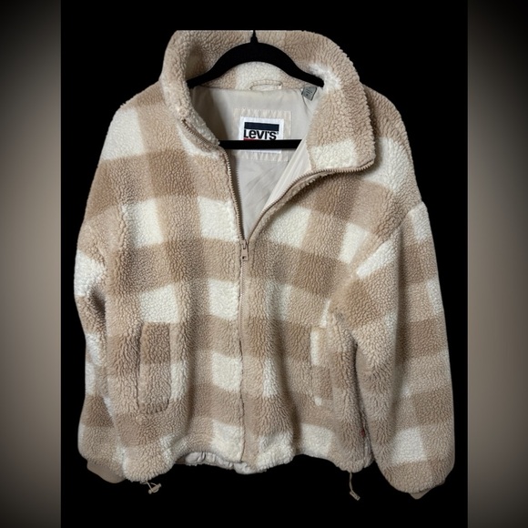 Levi's Women's Zip Up Sherpa Teddy Jacket - Large - Picture 6 of 11